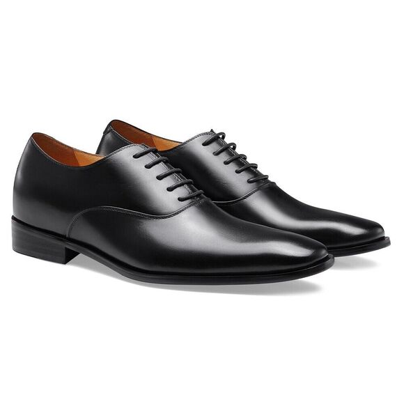 US6.5 CHAMARIPA Elevator Shoes Men Black Oxford Dress Shoes increase 7cm/2.7\